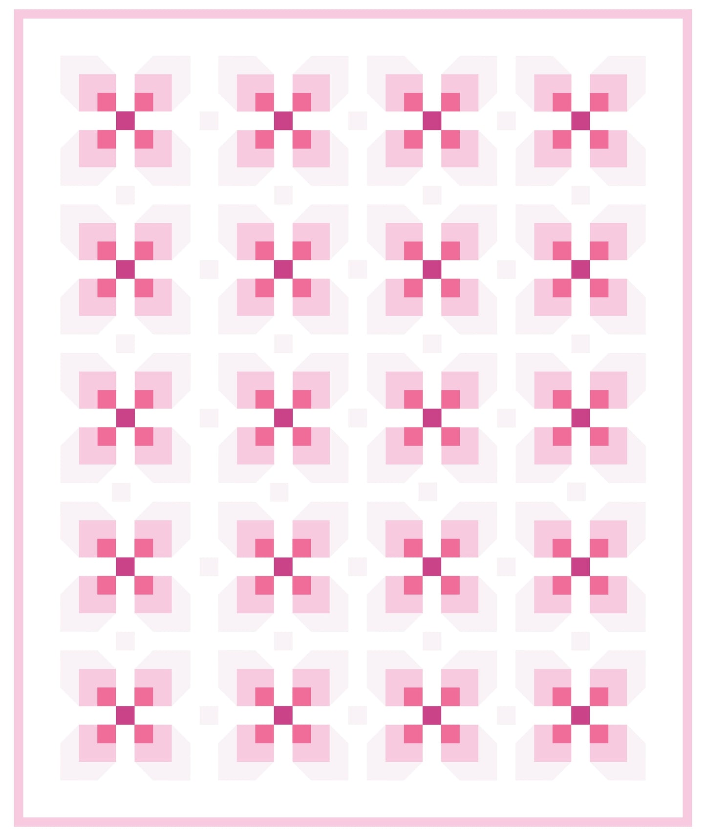 Geometric Blooms - Modern Single Size Girls Quilt Pattern INTRODUCTORY PRICE!