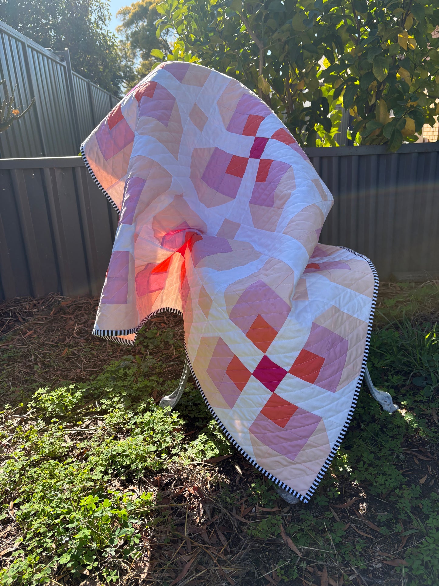 Geometric Blooms - Modern Single Size Girls Quilt Pattern INTRODUCTORY PRICE!