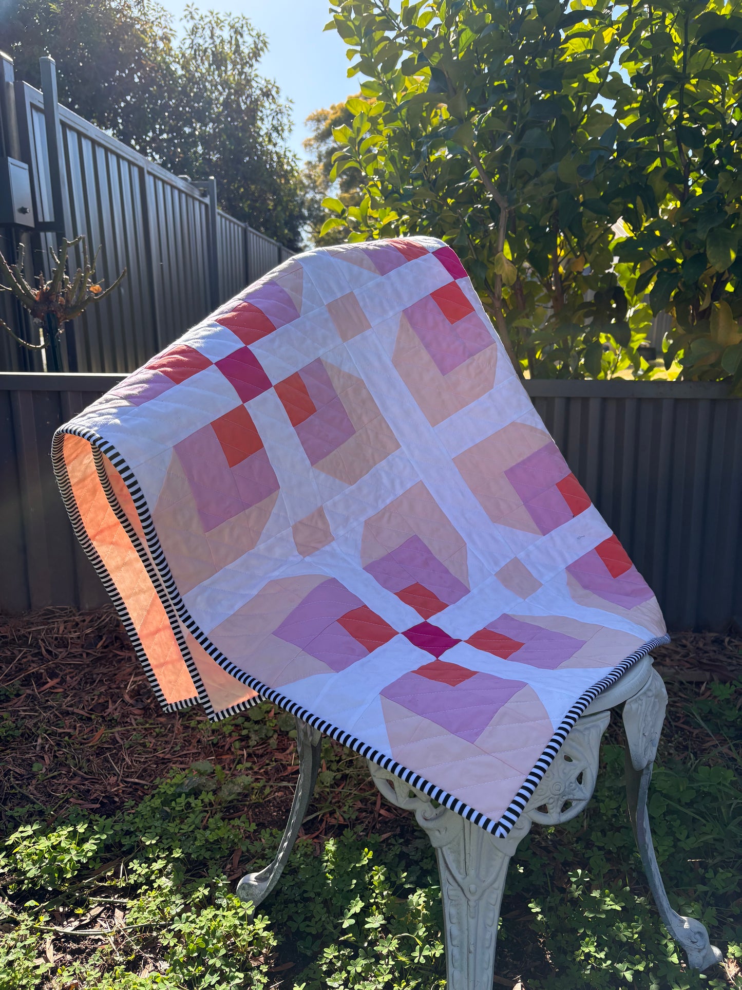 Geometric Blooms - Modern Single Size Girls Quilt Pattern INTRODUCTORY PRICE!