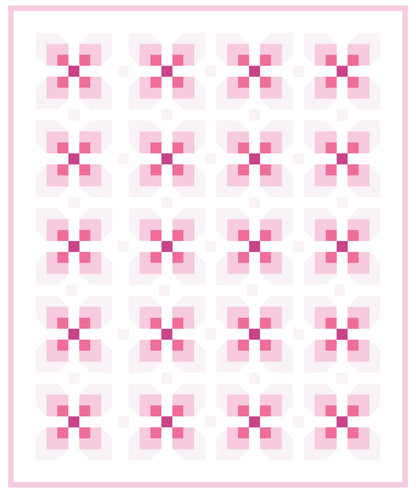 Geometric Blooms - Modern Single Size Girls Quilt Pattern INTRODUCTORY PRICE!